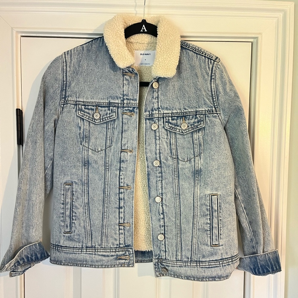 Sherpa Lined Jean Denim Jacket Size Small